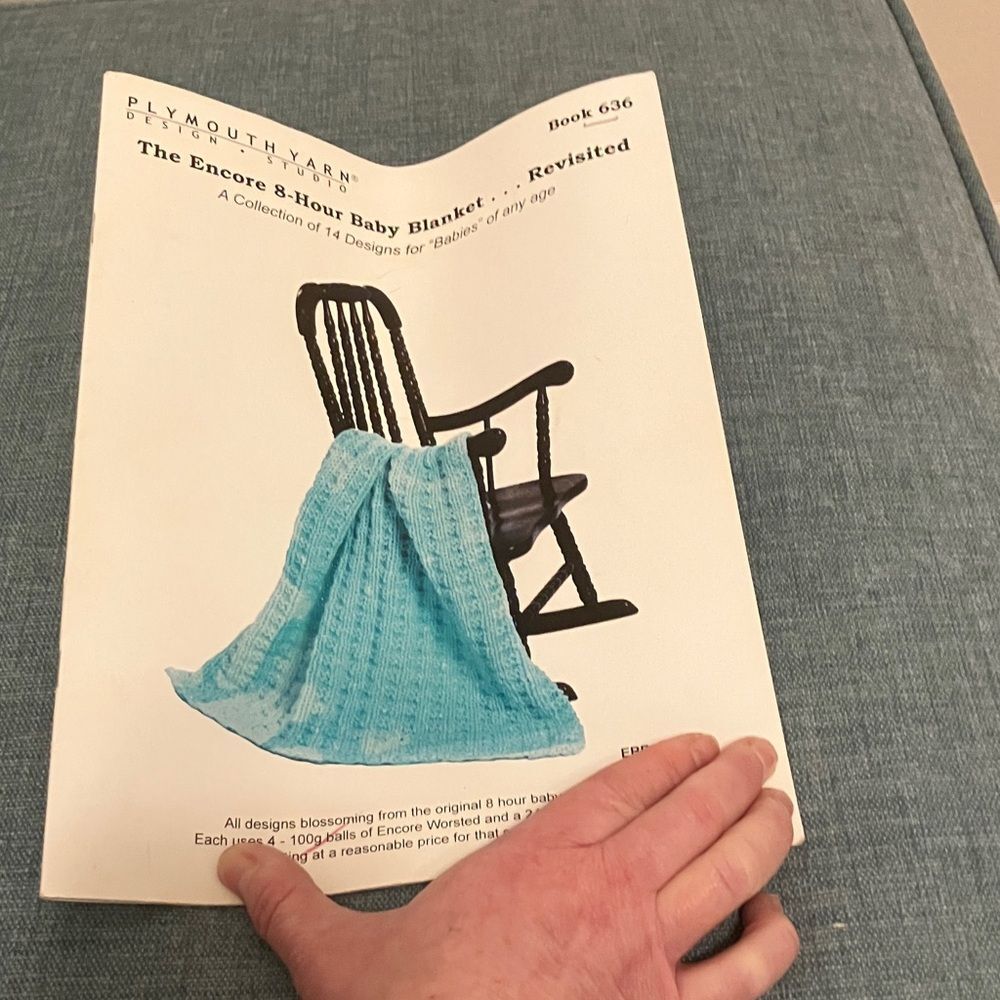 Plymouth Yarn Encore 8-Hour Baby Blanket...Revisited Book 636 Knitting Pattern